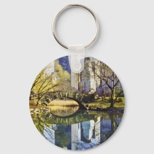 Central Park with Reflection NYC Key Ring