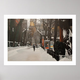 CENTRAL PARK ZOO IN THE SNOW POSTER
