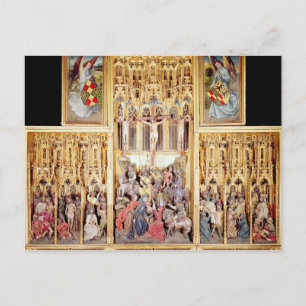 Central section of the Ambierle Altarpiece Postcard