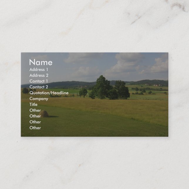 Central Serbian Farms Business Card (Front)