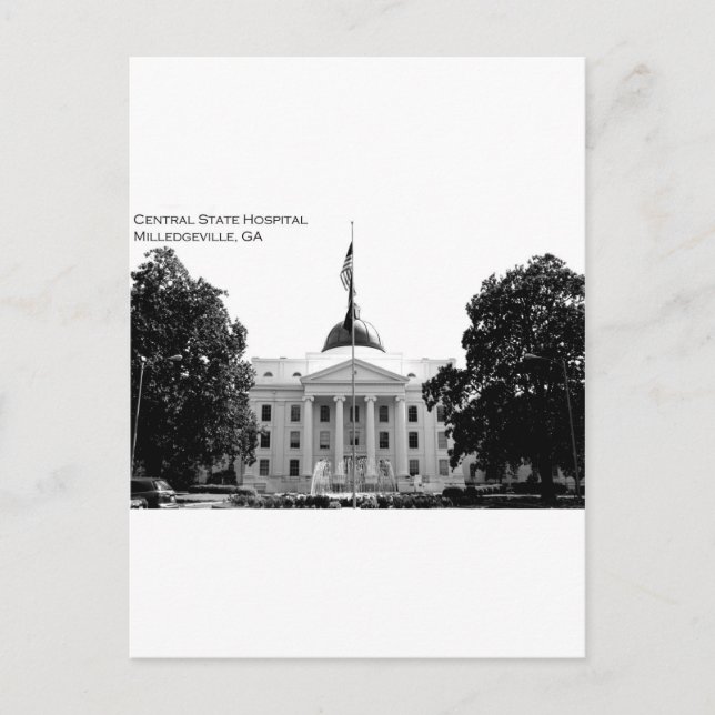 CENTRAL STATE HOSPITAL - MILLEDGEVILLE, GEORGIA POSTCARD (Front)