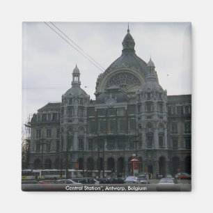 Central Station", Antwerp, Belgium Magnet