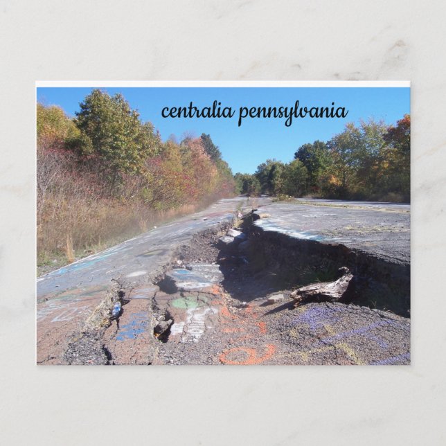 centralia pennsylvania graffiti road postcard (Front)