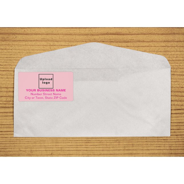 Centre Aligned Monochrome Pink Business Shipping (Monochrome pink business shipping label on envelope)