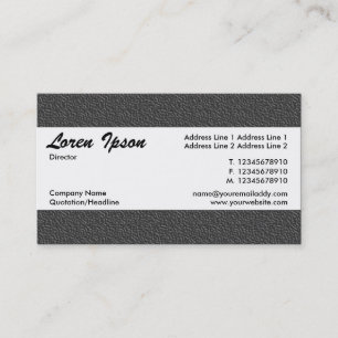 Centre Band 014 - Dark Grey Embossed Texture Business Card