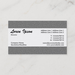 Centre Band 017 - Light Grey Embossed Texture Business Card