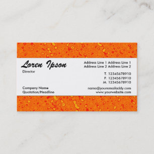 Centre Band 01 - Orange Marmalade Sea Business Card