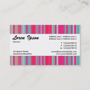 Centre Band 032 - Striped Pattern 07 Business Card