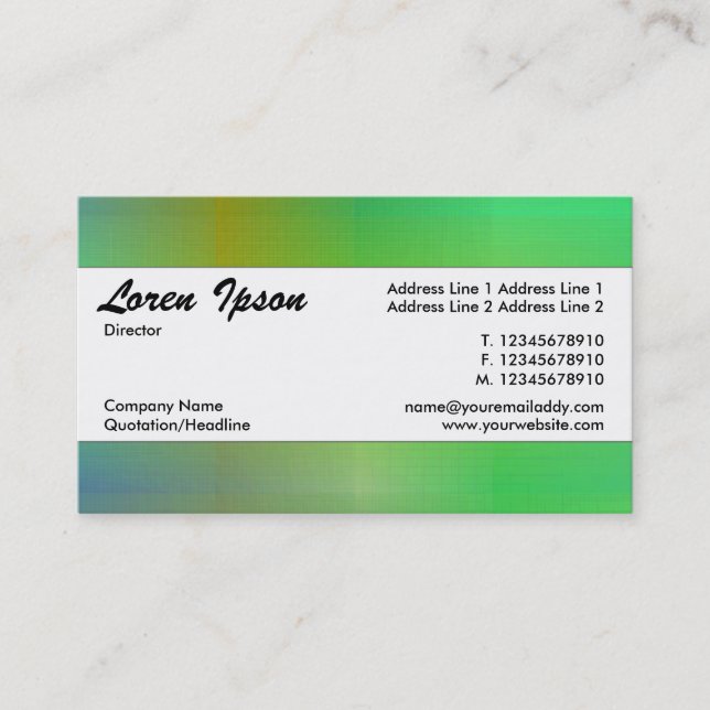 Centre Band 101 Business Card (Front)