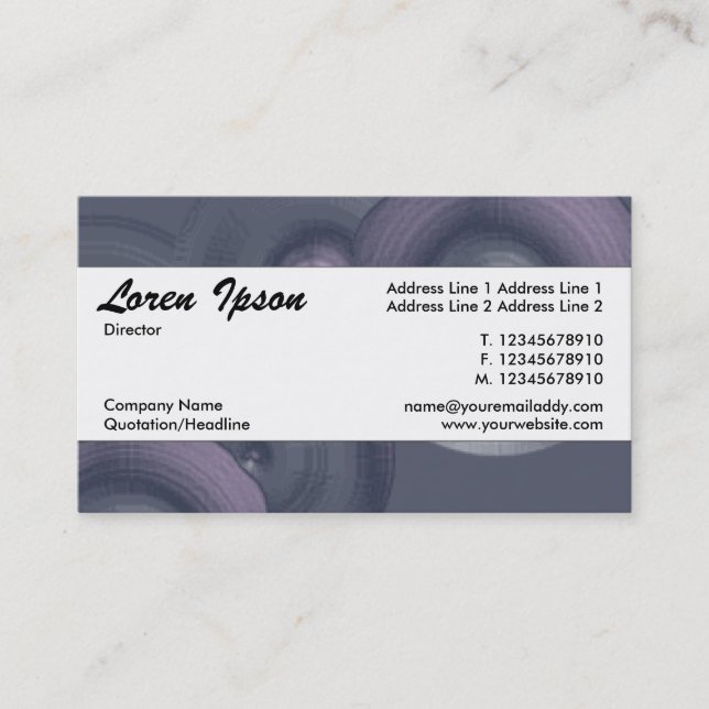 Centre Band 103 Business Card (Front)