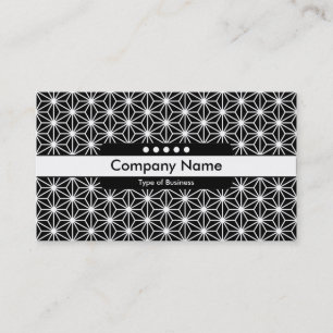 Centre Band 5 Spots - Asanoha Pattern Business Card