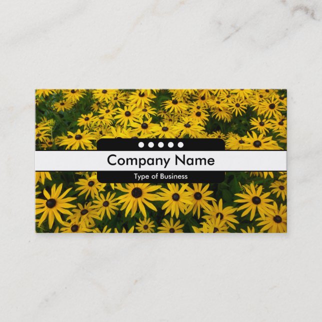 Centre Band 5 Spots - Black-eyed Susans Business Card (Front)