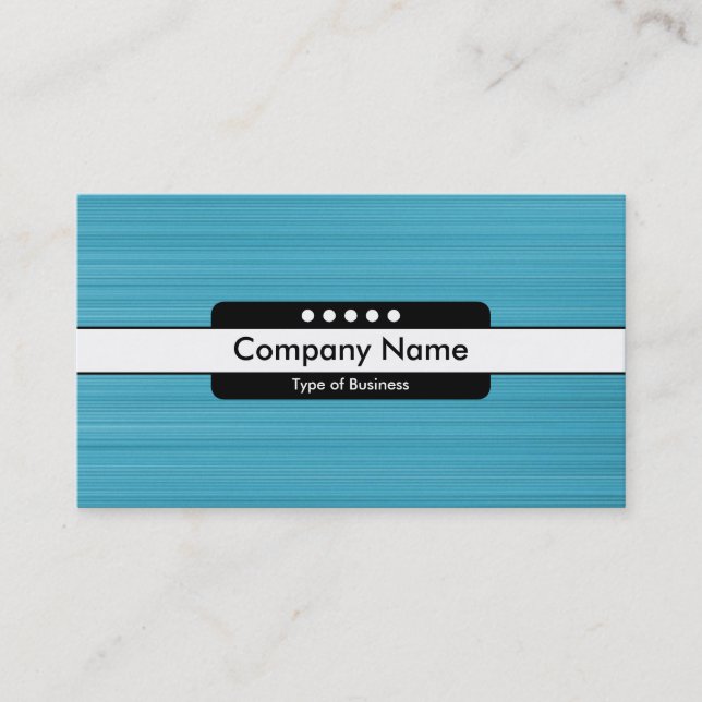 Centre Band 5 Spots - Brushed Lt Blue Texture Business Card (Front)