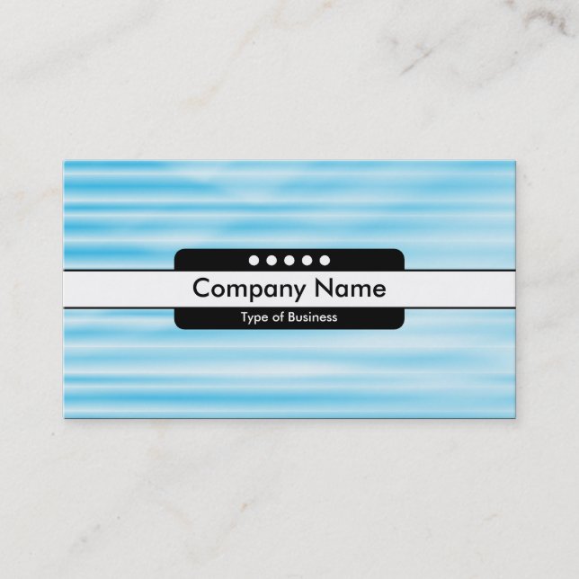 Centre Band 5 Spots - Corrugated Blue Business Card (Front)
