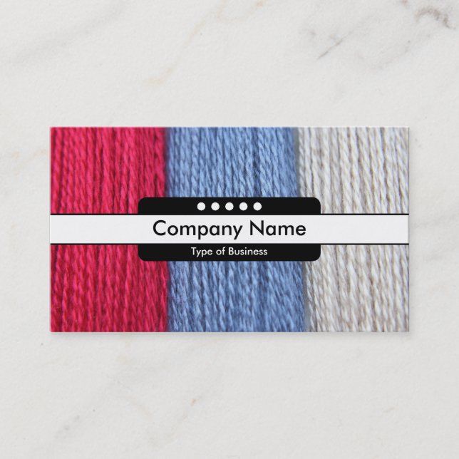 Centre Band 5 Spots - Darning Thread Business Card (Front)