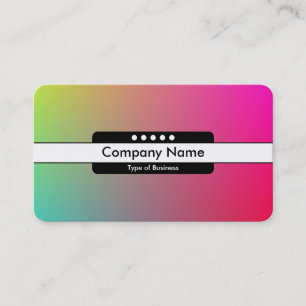 Centre Band 5 Spots - Gradient Y,M,B,R, Business Card