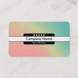 Centre Band 5 Spots - Gradient Y,M,B,R, Dark Busin Business Card