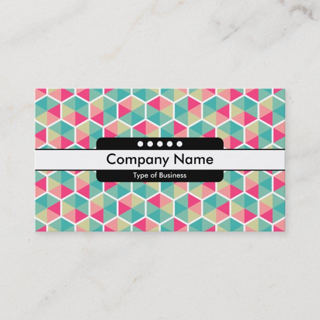 Centre Band 5 Spots - Hexagon Pattern 02 Business Card (Front)