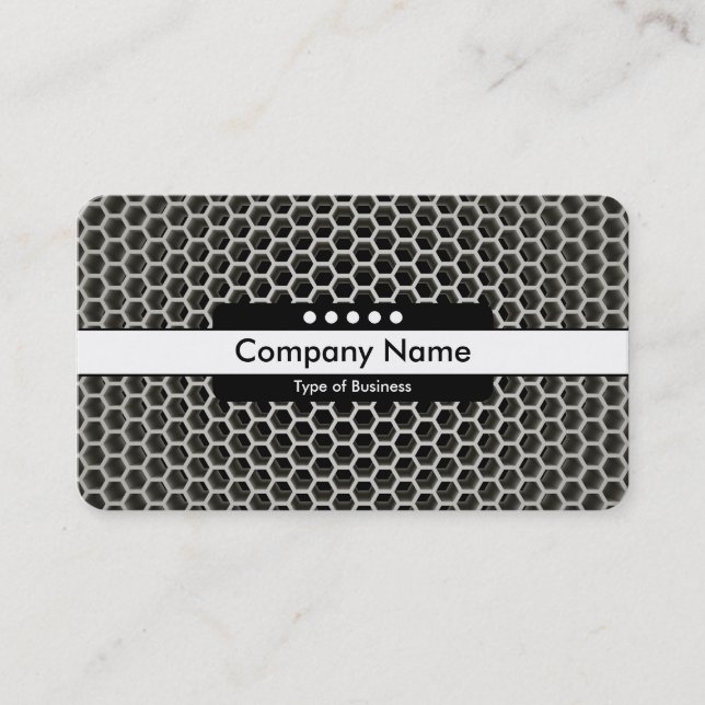 Centre Band 5 Spots - Honeycomb Warm Business Card (Front)