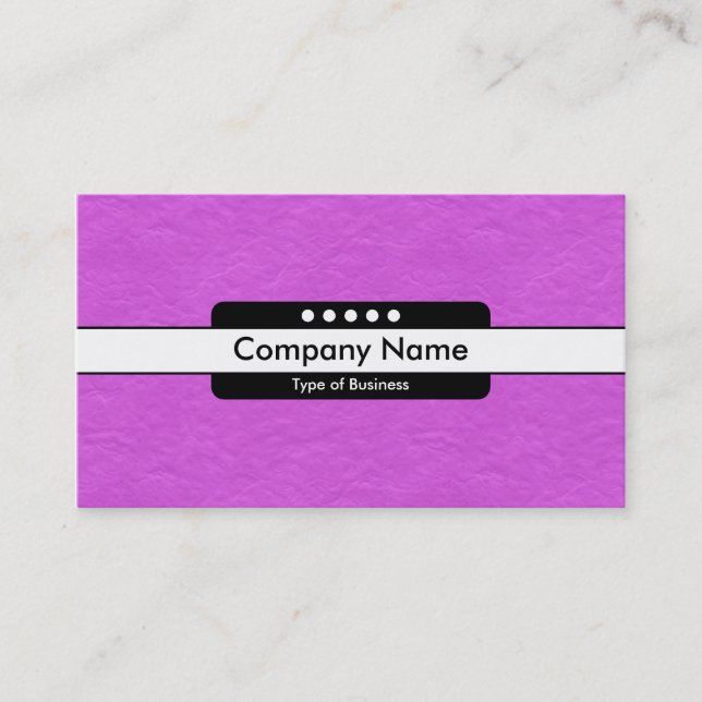 Centre Band 5 Spots - Magenta Paper Texture Business Card (Front)