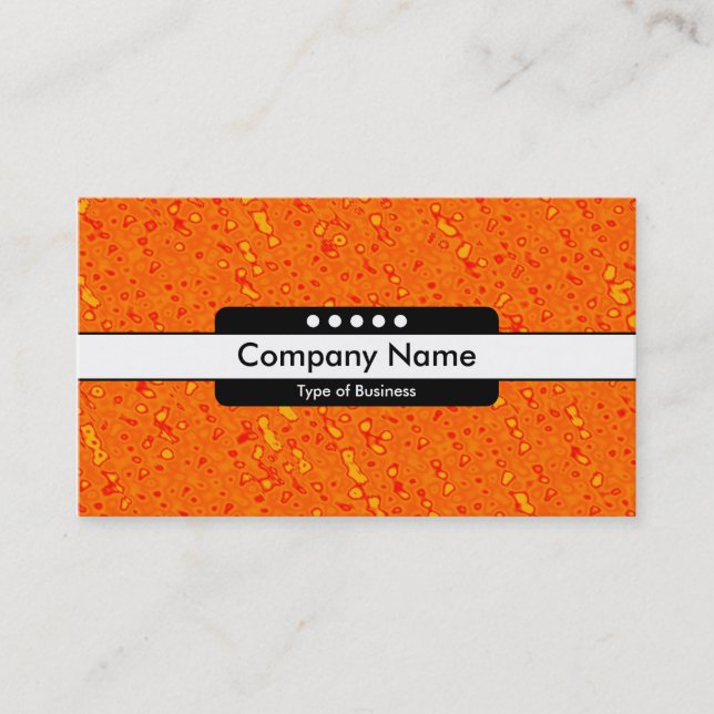 Centre Band 5 Spots - Marmalade Sea Texture Business Card (Front)