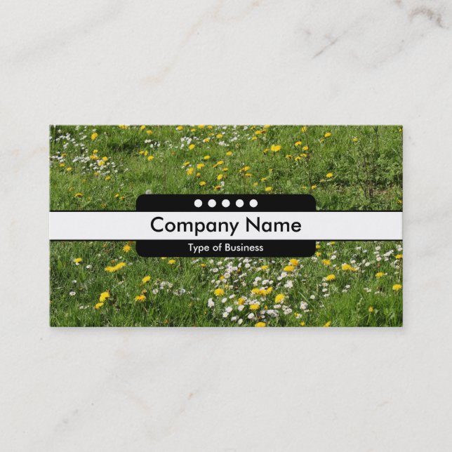 Centre Band 5 Spots - Meadow Flowers Business Card (Front)
