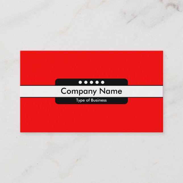 Centre Band 5 Spots - Red Business Card (Front)