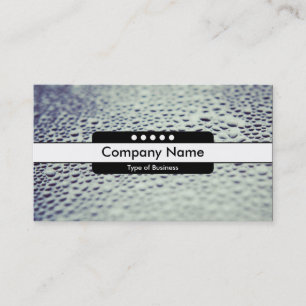 Centre Band 5 Spots - Water Droplets on Glass 01 Business Card