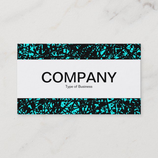 Centre Band  - Abstract Lines - Cyan Business Card (Front)