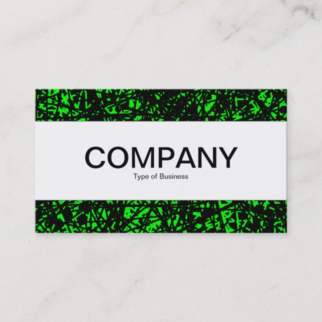 Centre Band  - Abstract Lines - Green Business Card (Front)