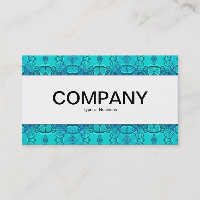 Centre Band - Aqua Blue Festival Business Card (Front)