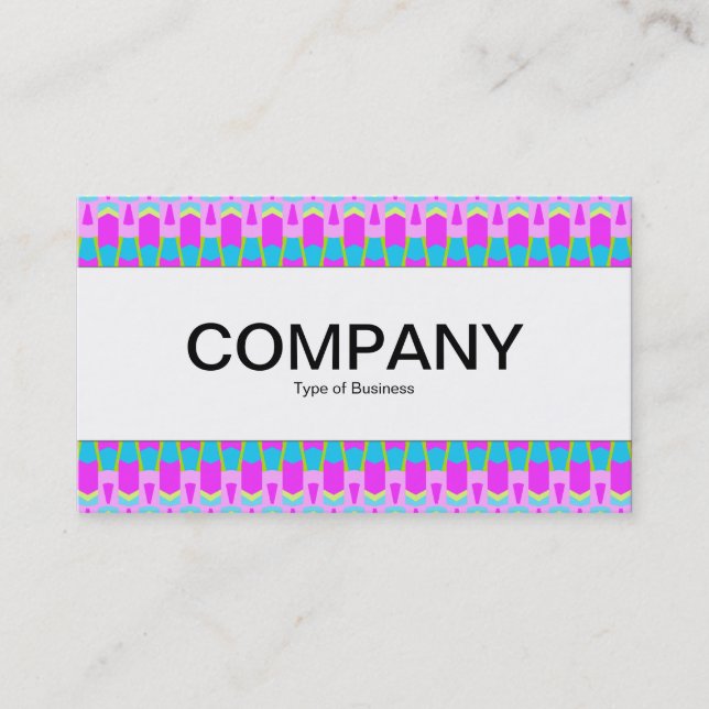 Centre Band  - Colourful Geometric Business Card (Front)