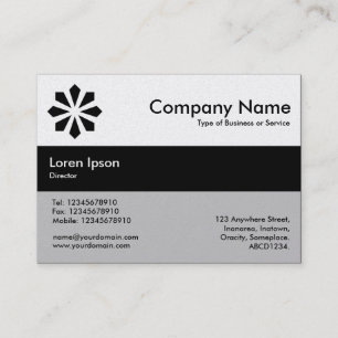 Centre Band Colours - Black - Art Deco (Platinum) Business Card