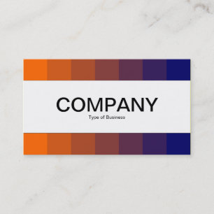 Centre Band - Colours, Orange to Dark Blue Business Card