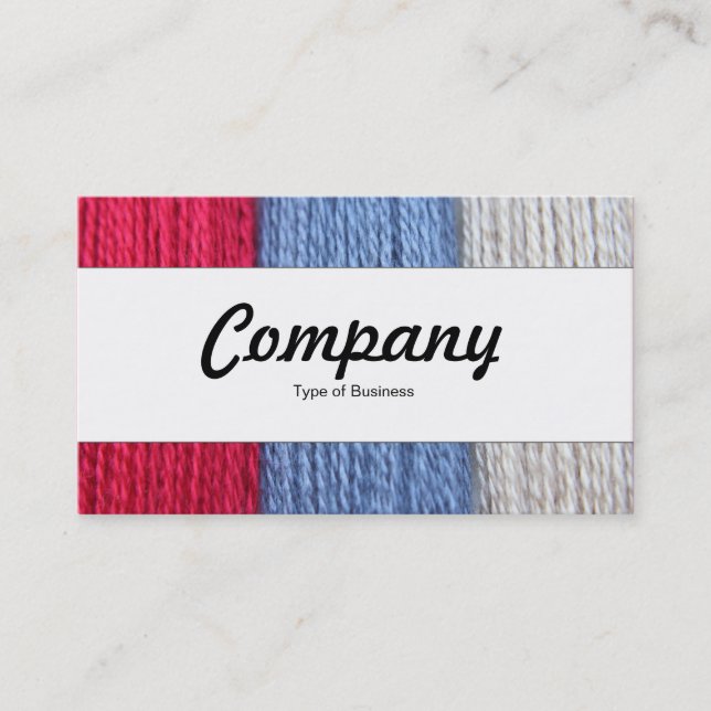 Centre Band  - Darning Thread Business Card (Front)