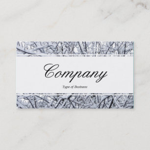 Centre Band (edged) - Script - Snowy Branches Business Card