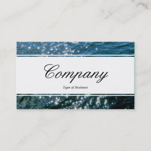 Centre Band (edged) - Script - Sparkling Water Business Card