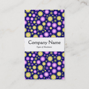 Centre Band - Flower Pattern - Colours Business Card