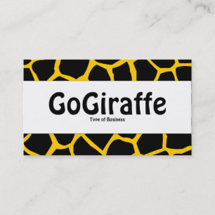 Centre Band - GoGiraffe - Amber FFCC00 Business Card