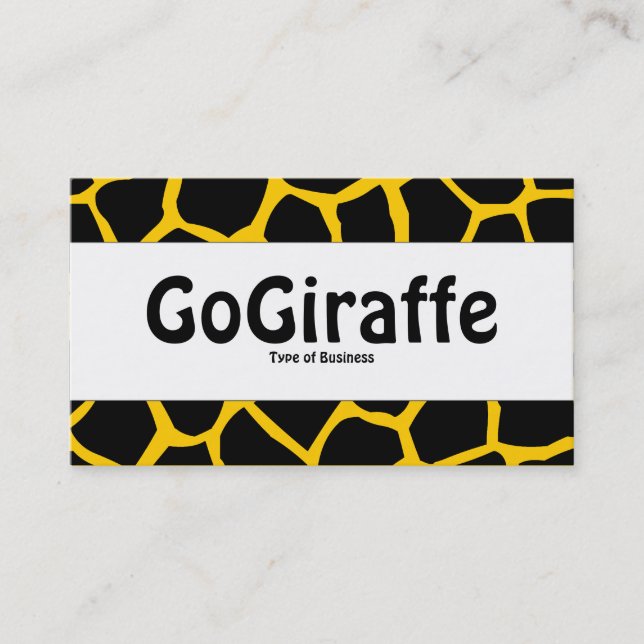 Centre Band - GoGiraffe - Amber FFCC00 Business Card (Front)