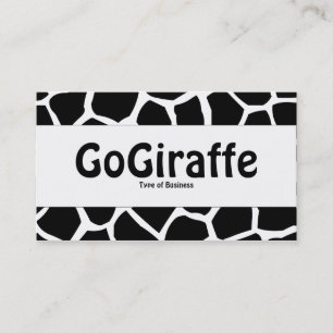 Centre Band - GoGiraffe - Black & White Business Card