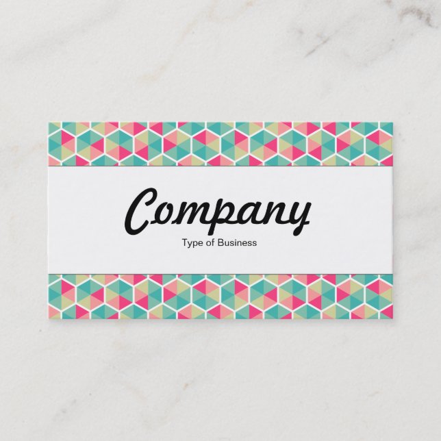 Centre Band  - Hexagon Pattern 02 Business Card (Front)