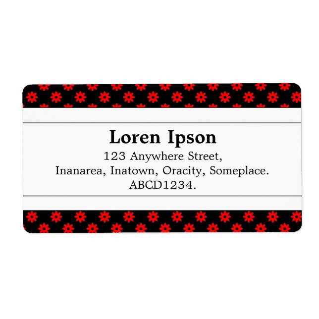 Centre Band II - Red Flower Dots (Front)