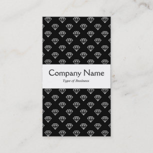 Centre Band - Jewels - White on Black Business Card