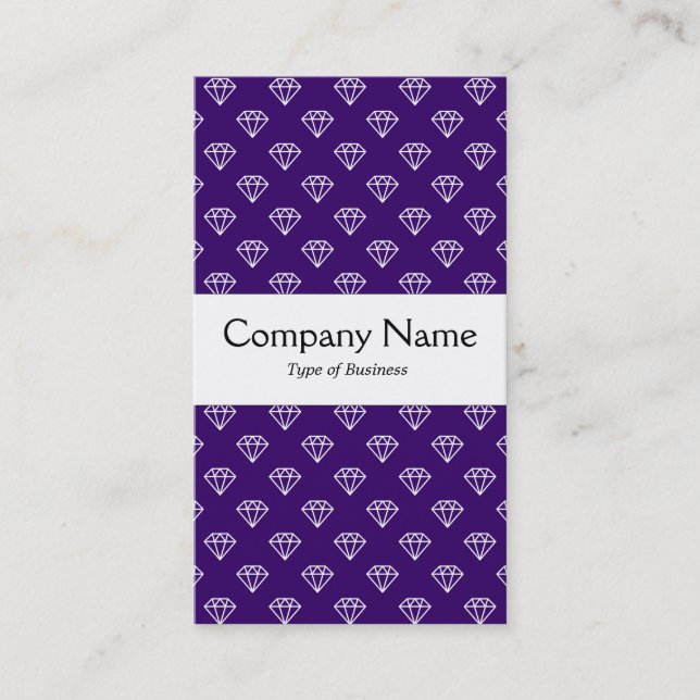 Centre Band - Jewels - White on Deep Purple Business Card (Front)