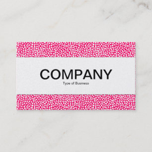 Centre Band - Random Spots - White on Neon Red Business Card