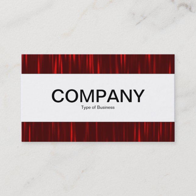 Centre Band  - Red Streaks Business Card (Front)