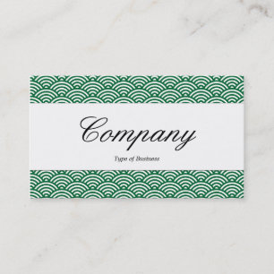 Centre Band - Script - Fish Scale Pattern Business Card