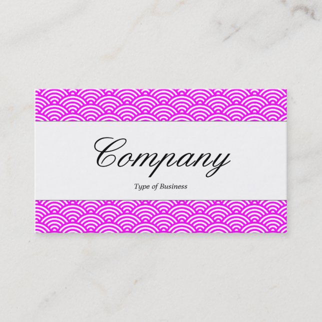 Centre Band - Script - Fish Scale Pattern Business Card (Front)