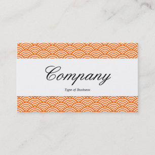 Centre Band - Script - Fish Scale Pattern Business Card